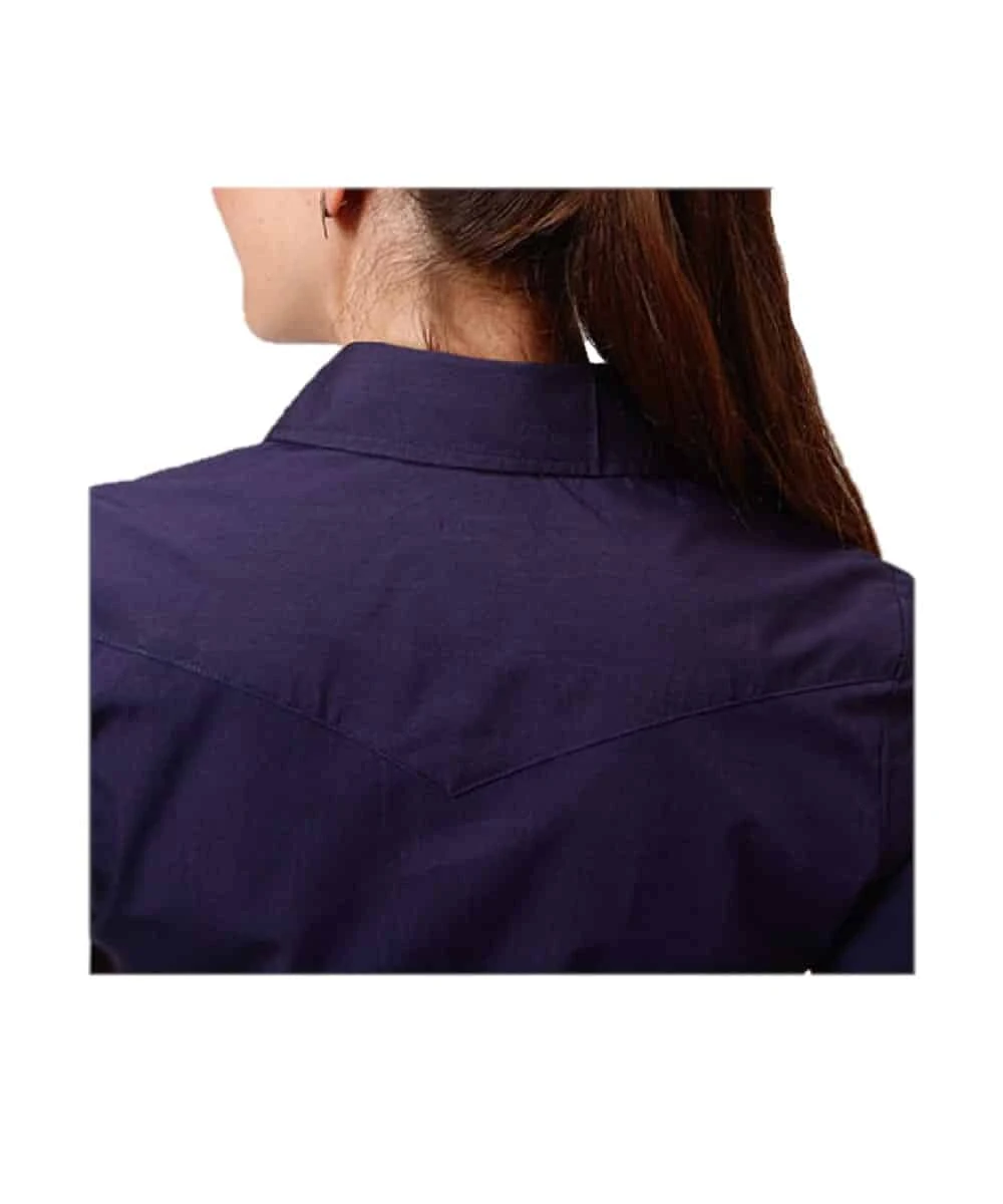 Roper Women's Purple Snap Western Shirt 2 Roper Women's Purple Snap Western Shirt - Image 2