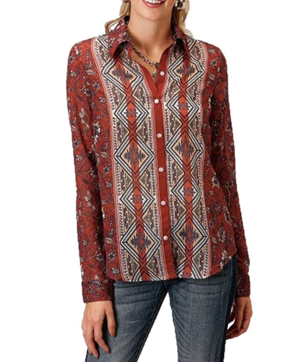 Roper Women's Floral Button Down Blouse 1 Roper Women's Floral Button Down Blouse
