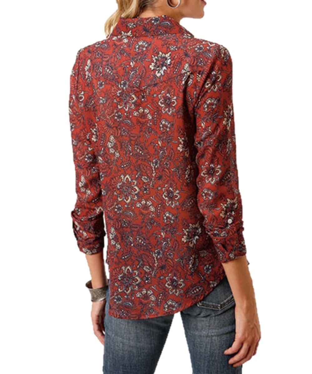 Roper Women's Floral Button Down Blouse 2 Roper Women's Floral Button Down Blouse - Image 2