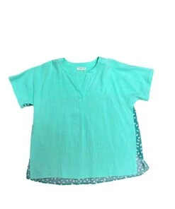 Kori America Women's Contrast Linen Top