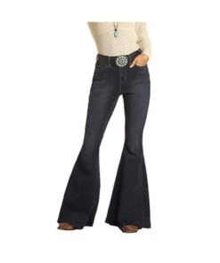 Rock & Roll Cowgirl Women's High Rise Bell Bottom Jean