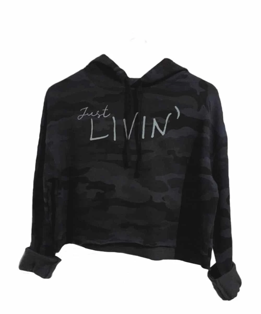 The Coyote Cowgirl Women's Just Livin' Hoodie 1 The Coyote Cowgirl Women's Just Livin' Hoodie