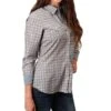 Roper Women's Gray Tribal Diamond Print Snap Shirt