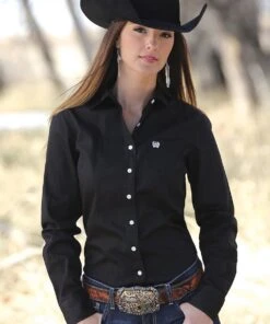 Cinch Women's Black Western Button Down Shirt