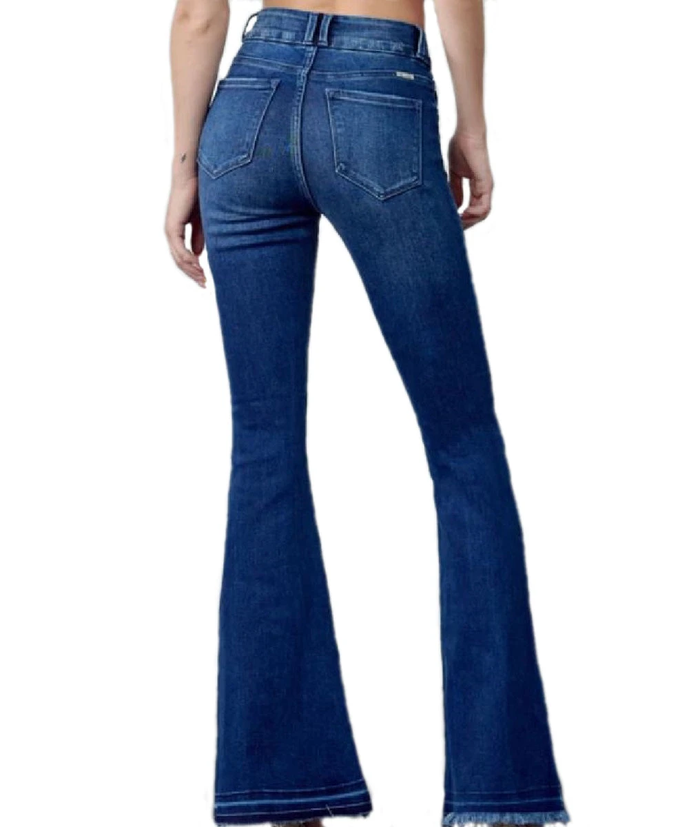Kancan Women's Cinthia Ultra High Rise Super Flare Jean 2 Kancan Women's Cinthia Ultra High Rise Super Flare Jean - Image 2
