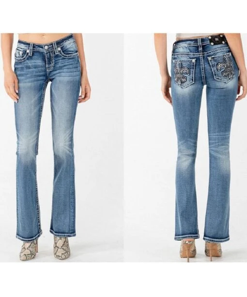 Miss Me Women's Low Rise Fleur De Lis Bootcut Jean 2 Miss Me Women's Low Rise Fleur De Lis Bootcut Jean -Outlet Everyday Chic Apparel Store products l3866b a