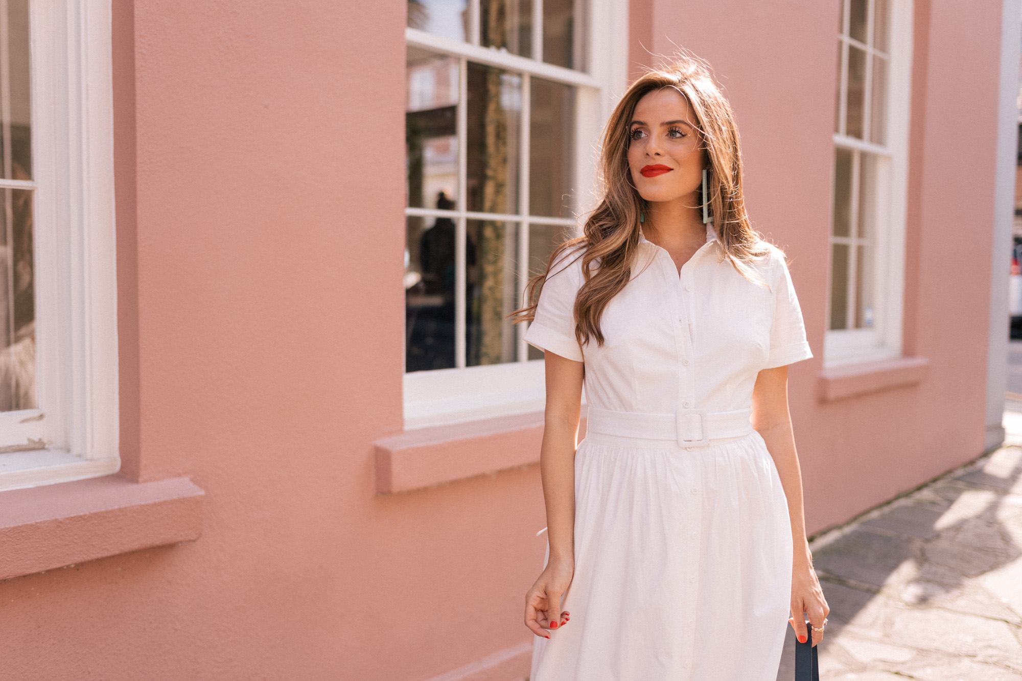 Outlet Everyday Chic Apparel Store -Outlet Everyday Chic Apparel Store gmg collection white cotton maxi shirtdress 1008186